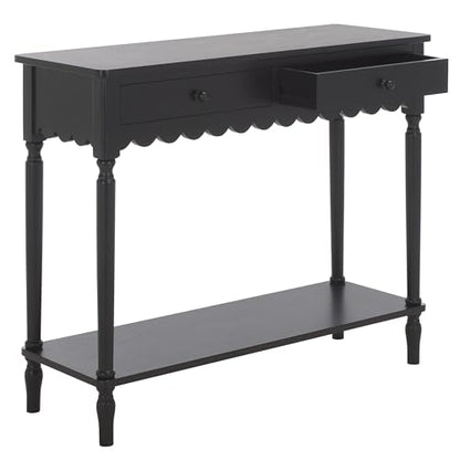 SAFAVIEH Home Collection Haven Matte Black 2-Drawer Small Console Table for Entryway, Living Room, Foyer - color: Matt Black