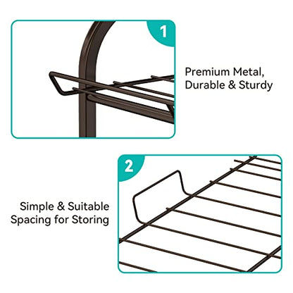 smusei 5 Tier Water Bottle Organizer Vertical Free Standing Storage Shelf Metal Beverage Rack Dispenser Large Capacity Bottled Water Holder Stand for Kitchen Party Pantry, Bronze - size: 5 Tier