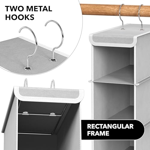 Simple Houseware 2 Pack 10 Shelves Hanging Organizer, Gray - color: Grey, size: 2-Pack