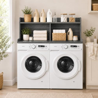 Royxen Laundry Countertop with 20“ Shelf Universal Fit, Washer and Dryer Countertop with Storage Space, Eucalyptus - color: Eucalyptus