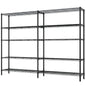 5-Tier Heavy Duty Metal Shelving Unit, Adjustable Storage Rack with Leveling Feet, Freestanding Standing Shelf Organizer, for Garage Pantry Kitchen, Black - color: Black, 5 Tier-69.69"