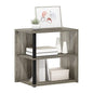 Furinno Romain Side Table, 2-Tier End Table with Open Shelf, Night Stand, Bedside Table, for Living Room, Bedroom, French Oak - color: French Oak, size: 1-Pack, Plastic/Wooden Frame