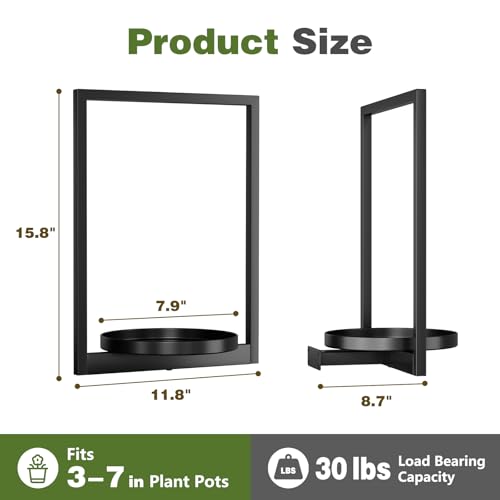 Hanging Planters for Indoor Plants - Aesthetic Photo Frame Style Wall Plant Holder - Metal Window Plant Shelves, Wall Plant Hanger for Lingving Room Home Gardening Wall Decor (2-Pack) - size: 2-Pack