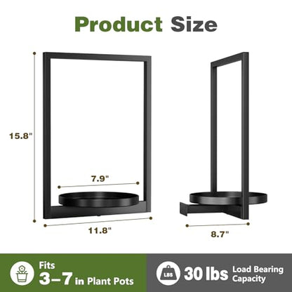 Hanging Planters for Indoor Plants - Aesthetic Photo Frame Style Wall Plant Holder - Metal Window Plant Shelves, Wall Plant Hanger for Lingving Room Home Gardening Wall Decor (3-Pack) - size: 3-Pack