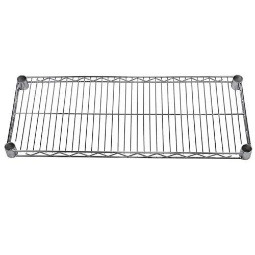 Shelving Inc. 12" d x 30" w Chrome Wire Shelving with 2 Tier Shelves, Weight Capacity 800lbs Per Shelf - size: 12"d x 30"w x 14"h
