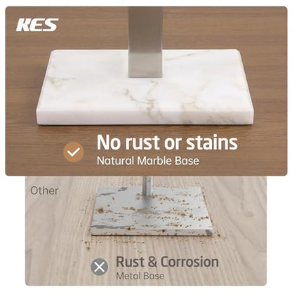 KES Hand Towel Holder for Bathroom, Countertop Towel Stand with Weighted Marble Base, S-Shape Hand Towel Rack Stand Freestanding Counter Top 18/8 Stainless Steel Brushed Finish, BTH223-2 - color: Brushed Grey