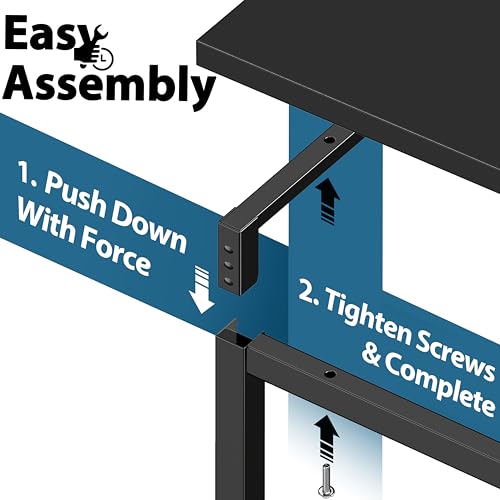 SHW Mission 32-Inch Home Office Computer Desk, Black - color: Black, size: 32-Inch