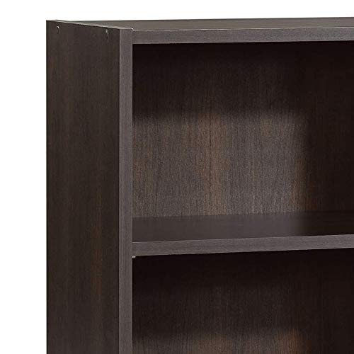 Sauder Beginnings 3-Shelf Bookcase, Bookshelf with Adjustable Storage Shelves, in Med Wood Finish - color: Cinnamon Cherry