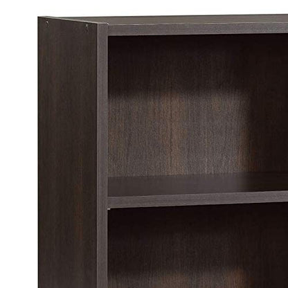 Sauder Beginnings 3-Shelf Bookcase, Bookshelf with Adjustable Storage Shelves, in Med Wood Finish - color: Cinnamon Cherry