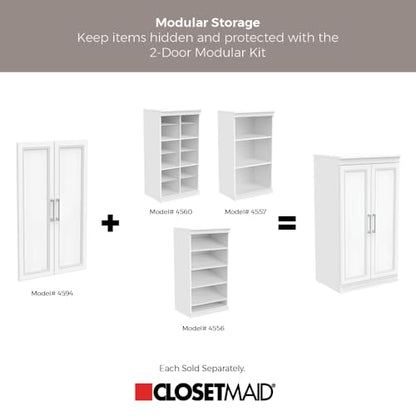 ClosetMaid Modular Storage Shelf Unit with 12 Adjustable Shelves & Dividers, White - color: White