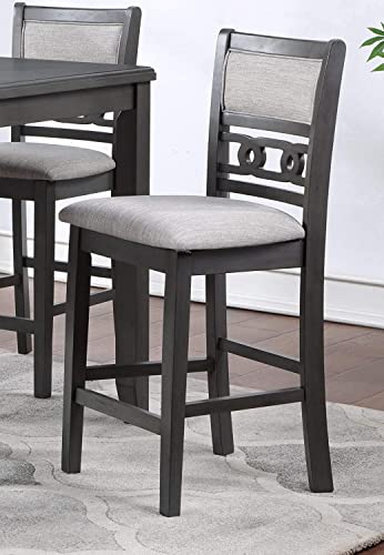 New Classic Furniture Gia Counter Chairs, Set of 2, Gray - color: Grey, size: Set of 2, style: Counter Chair