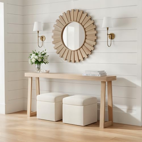 Plank+Beam Classic Console Table, 66 Inch, Blonde | Non-Toxic Finishes, Versatile Design, Elegant Details, Easy Assembly, Quick Setup, Solid Wood - color: Blonde, size: 66" Console Table