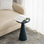 COZAYH Small Pedestal End Table Round Farmhouse Martini Table Wood Plant Stand Rustic Drink Table for Small Space Living Room, Dark Blue - color: Dark Blue