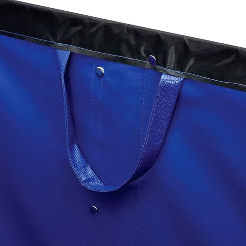 Global Industrial 12 Bushel, Blue Vinyl Basket Bulk Truck, Unassembled | 36"L x 26"W x 33-1/2"H, Rolling Laundry Cart, Commercial Material Handling Cart with 4" Casters - color: Blue