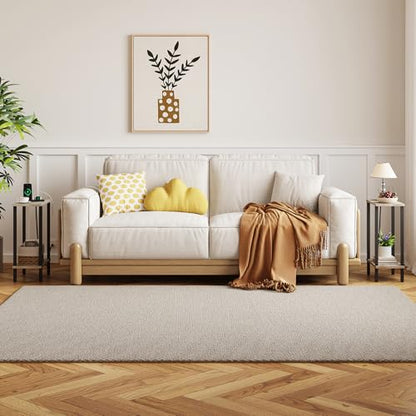TUTOTAK Small End Table with Charging Station, Narrow Side Table with USB Ports and Outlets, Skinny Sofa Table, Slim Nightstand, Living Room, Bed Room, Greige TB01BG060 - color: Greige, size: 2-tier