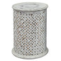 Jofran Global Archive Drum Table - Antique White, 17" W X 17" D X 23" H, Finish, (Set of 1) - color: Antique White
