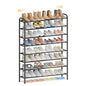 ENJOYBASICS Expandable Shoe Rack, 32.4'' Wide - 8 Tier Adjustable Shoe Organizer Shelf for Closet, 32 Pairs Black Metal Free Standing Shoe Rack Storage for Garage, Entryway - size: 8 Tier (16-32 Pairs)
