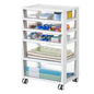Vtopmart Plastic Drawer Storage Rolling Cart with Wheels, 5-Tier Drawer Organizer for Art Crafts Supplies, Home Office Supplies, Toys, Under Desk Storage for Office, Craft Room, Bedroom, Classroom - style: 5 Tier 5 Drawers