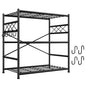 Durayloly 3Tier Storage Shelves Metal Shelving Unit Organizer,Adjustable Wire Shelving Rack Pantry Kitchen with Hooks,Shelves for Laundry,Office and Bathroom closet shelves 23.6" W x 13.8" D x 30.9" H - size: 23.6" W x 13.8" D x 30.9" H (3T)