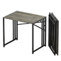 Lutown-Teen 32 inch Small Folding Desk, Writing Gaming Computer Camping Desk for Small Spaces, No Assembly Required Home Office Desk, Black Oak - color: Black Oak, size: 32 Inch