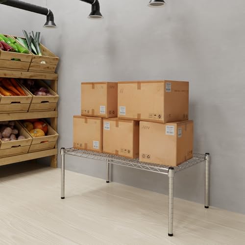 21" Deep x 36" Wide x 14" Height Wire Shelving Kit | 1-Tier | NSF Commercial Storage Rack Unit - size: 21" Deep x 36" Wide
