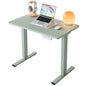 HUANUO 32x19 Inch Small Electric Standing Desk, Adjustable, Sage Green | Compact Home Office Desk, 176lbs heavy duty lifting with 4 height presets. M8 screw holes ready for DIY mobile wheels - color: Sage Green, size: 32" X 19"