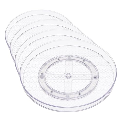 Amazon Basics Clear Lazy Susan Turntable Organizer for Organization, 12-Inch (Pack of 8) - size: 12" Diameter, 2 Tier, 8-Pack