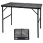 GREGIN Camping Table with Mesh Desktop, Lightweight & Portable Folding Grill Table, Height Adjustable Metal Outdoor Table for Camp, Cooking, BBQ, RV, Picnic-3 FT Black - size: M: 35.43"L x 23.62"W x 16.5"H/26"H
