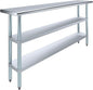 Stainless Steel Work Table with Double Undershelf – Commercial Prep Table for Kitchen, Bakery, Restaurant – NSF Certified (14 x 72) - size: 14x72