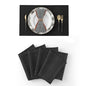 Set of 4 Rectangular Handmade Placemats Heat Resistant Dining Table Place Mats Kitchen Table Mats 12x18 Black - color: Black, size: Rectangular Placemats 12" x 18"