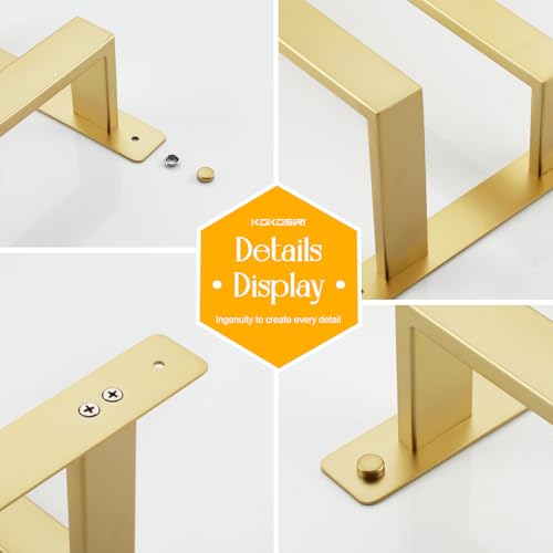 KOKOSIRI Bath Towel Bars Bathroom 2-Tiers Ladder Brushed Gold Towel Rails 32-Inch Towel Holders Wall Mounted Towels Shelves Rack Stainless Steel, B5008BG-L32 - color: Brushed Gold, size: 32-Inch