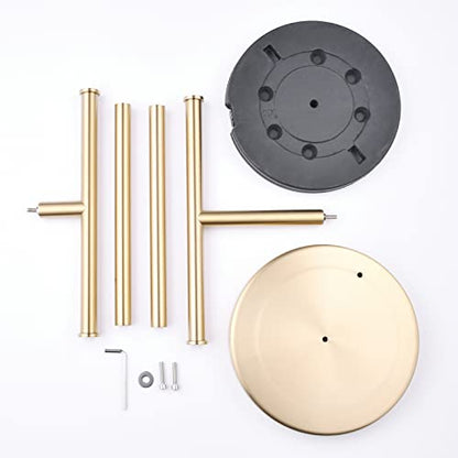SHUNLI Hand Towel Holder Stand, Double T-Shape Hand Towel Stand Rack for Bathroom Countertop, SUS304 Stainless Steel, Brushed Gold - color: Brushed Gold