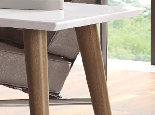 Manhattan Comfort Utopia Low Rectangle End Table, White Gloss - color: White Gloss