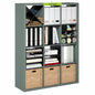 Furinno Cubicle Book Shelf, 12-Cube Bookshelf, Extra Thick Frame Reversible Bookcase with Open Back, 14.6" x 44" x 58", for Living Room, Bedroom, Home Office, Sage Green - color: Sage Green, size: 12-Cube