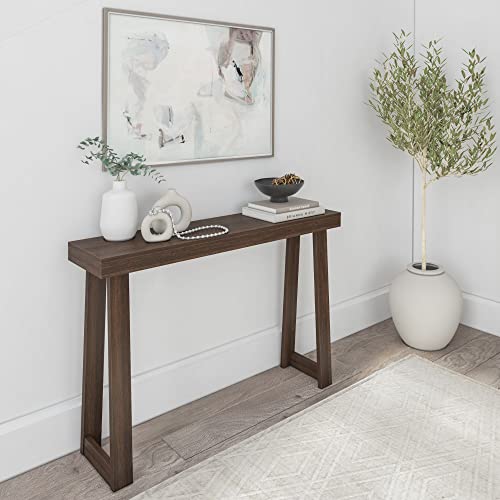 Plank+Beam Classic Console Table, 46 Inch, Walnut | Non-Toxic Finishes, Versatile Design, Elegant Details, Easy Assembly, Quick Setup, Solid Wood - color: Walnut, size: 46" Console Table