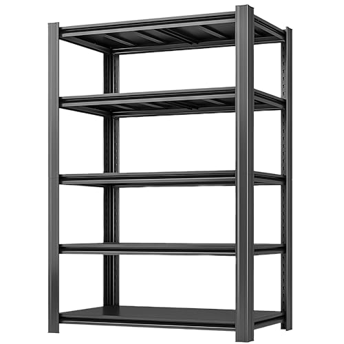 5-Tier 35" W x 15.8" D x 72" H Garage Shelving 3000LBS Storage Shelves Heavy Duty Metal Shelf Unit Adjustable Basement Industrial Storage Racks (72 * 35 * 15.8) - size: 5T 35" W x 15.8" D x 72" H