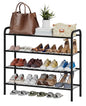 viewcare Shoe Rack for Closet, 4-Tier Long Shoe Rack for Entryway & Garage, Black Shoe Organizer Holds 12-16 Pairs, Sturdy Metal Construction - size: 4-Tier(Long)