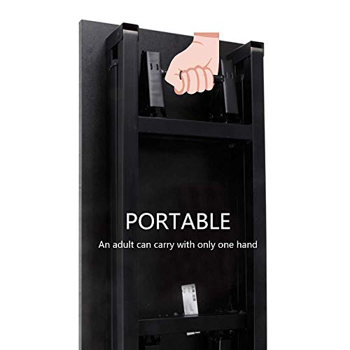 Need Folding Desk - 31 1/2" No Assembly Foldable Small Computer Table,Sturdy and Heavy Duty Writing Desk for Small Spaces, Black&Black Frame - color: Black & Black Frame, size: 31.5inch