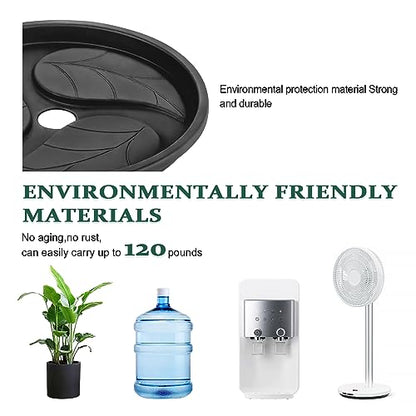 Looca Plant Caddy with Wheels and Drainage Tray, 13”Rolling Plant Stand Flower Pot Mover, Planter Caddies Round Plant Dolly for Heavy Duty Planter, 3 Pack, Bearing 120 lbs (Black) - color: black