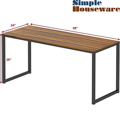 SHW Mission 48-Inch Home Office Computer Desk, Walnut - color: Walnut, size: 48-Inch