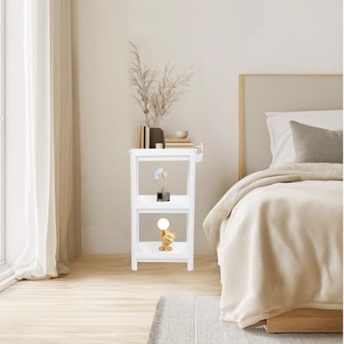Tissting Bathroom Storage Rack 3-Tier, Plastic Freestanding Shelf | Multifunctional Organizer | Living Room & Bedroom & Kitchen | Space Saver(3 layers) - color: 3 Layers