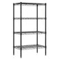 DUMOS 4-Tier Metal Wire Storage Shelves, Adjustable Standing Storage Rack Shelf, Heavy Duty Steel Shelving Unit Organizers for Kitchen Bathroom Pantry Garage, 23.3" Wx13.4 Dx47 H, Black - size: 4 Tier-47"H without wheels