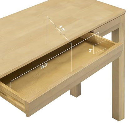 NTC Flow 47-Inch Console Table, Modern Solid Wood Entryway Table with Hidden Drawer, Waterproof & Heat Resistant, Narrow Table for Hallway, Living Room & Foyer, Sand - color: Sand, size: 47 Inch, style: Console