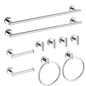 Chrome Bathroom Hardware Set 10 Piece with Towel Racks for Bathroom, SUS304 Stainless Steel Bath Towel Bar Set, 24 Inch Wall Mounted Accessories Kit - color: Chrome-10pcs