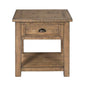Martin Svensson Home Monterey Solid Wood End Table, Reclaimed Natural | Farmhouse Rustic, Coastal Side Table, Drawer and Shelf - color: Reclaimed Natural