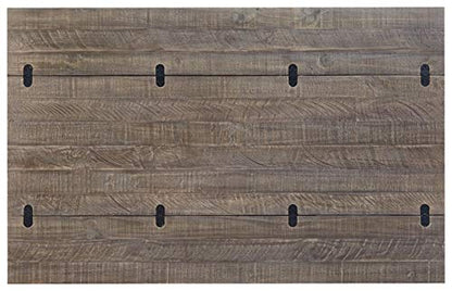 Signature Design by Ashley Havalance Farmhouse Sofa Table, Flip Top Design for Additional Dining Space and Fixed Lower Shelf, Gray & White with Weathered Finish - color: Gray/White, style: Sofa Table