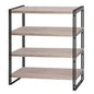 47" 4-Tier Bookshelf Rustic Wood and Metal Industrial Bookshelf for Home Office, Bedroom, Kitchen, Bathroom (Light Grey, 4-Tier) - color: Light Oak, size: 4-Tier