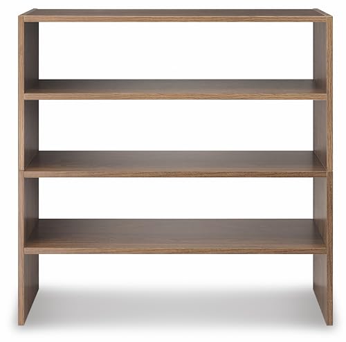 Whitmor Wood Stackable 2-Shelf Shoe Rack, Walnut, 24 inches - color: Walnut, size: 24 INCH