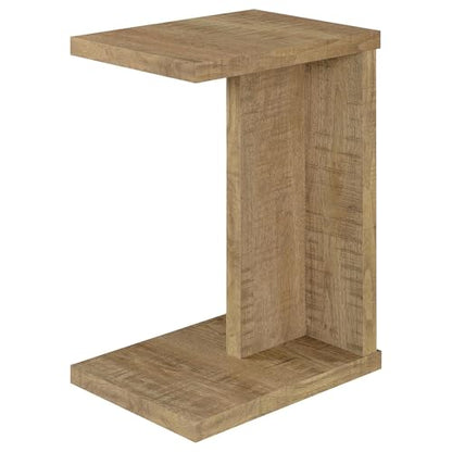 Coaster Home Furnishings - Clower - Wood - C-Shaped Side Table with Rectangular Top, Open Form, and Square Edges - Living Room - Mango - 930277 - color: Mango