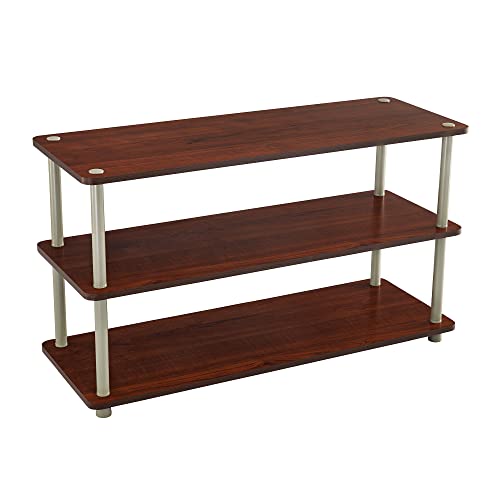 ClosetMaid 3-Tier Shelf Organizer Unit for Shoes, Accessories, Hats, Purses, Bags, in Entryway or Closet, Wood Shelves with Metal Frame, Cherry - color: Cherry